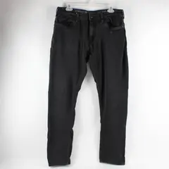 Buffalo David Bitton Max-X Men's W32x32 Skinny Stretch Zip Fly Dark Wash Black