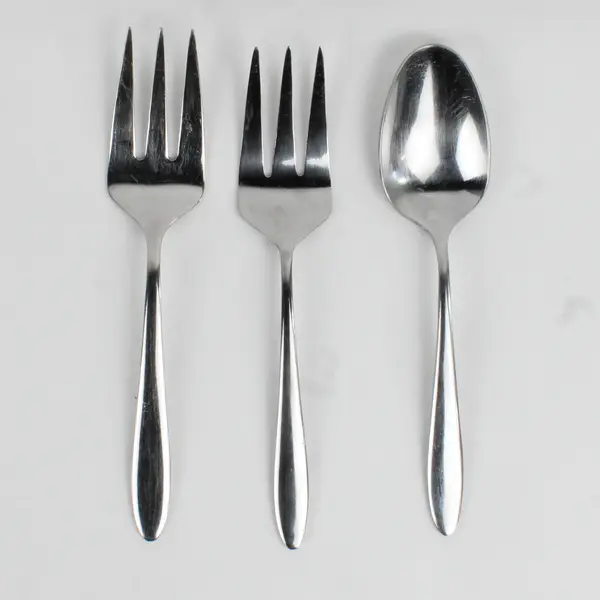 Lot Of 3 Oneida Mooncrest/Jennifer (Stainless) Flatware Server Forks & Spoon