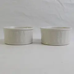 Set of 2 Totally Today White Ceramic Ramekins