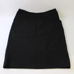 Lafayette 148 NY Women's 8 Black Pleated Pencil Skirt with Slit in Back