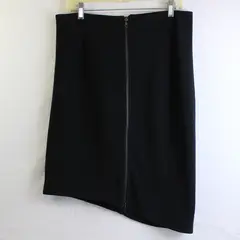 BB Dakota Women's M/L Black Stretch Pencil Skirt with Full Zipper Detail