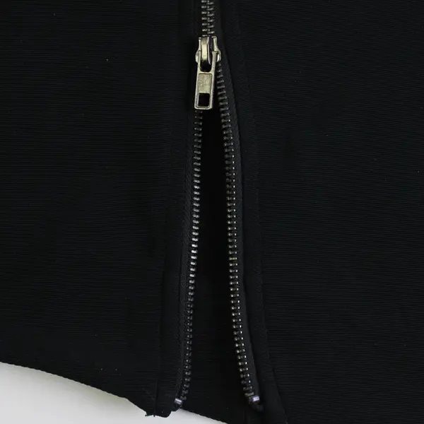 BB Dakota Women's M/L Black Stretch Pencil Skirt with Full Zipper Detail