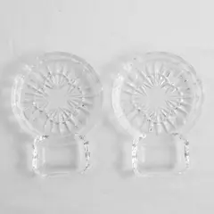 Set of 2 Godinger Shannon Crystal Coasters with Spoon Rests