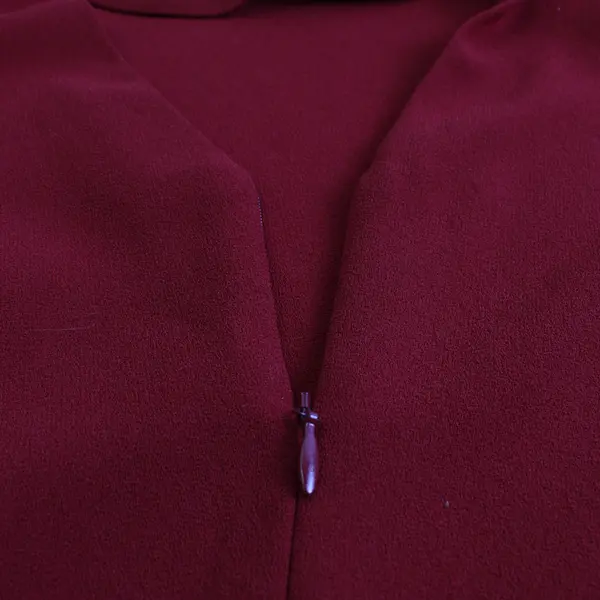 Zara Women's M Red Tiered Ruffle Peplum Short Sleeve High Neck Blouse