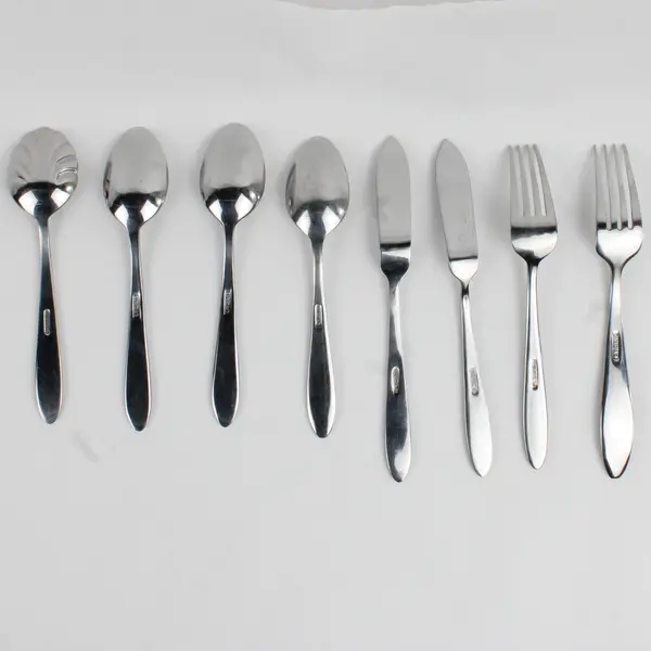 Lot Of 8 Oneida Mooncrest/Jennifer (Stainless) Flatware Forks Knives & Spoons