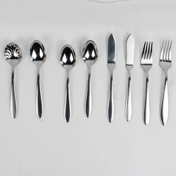 Lot Of 8 Oneida Mooncrest/Jennifer (Stainless) Flatware Forks Knives & Spoons