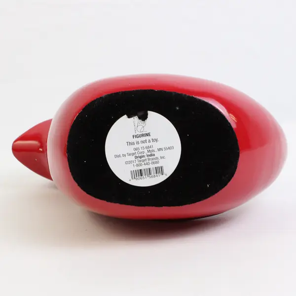 Project 62 Modern Red Ceramic Bird Figurine 7.5"x8"