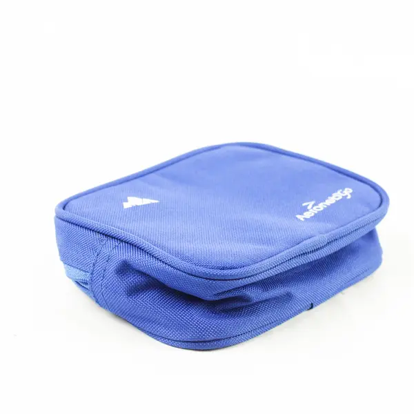 Blue Medical Carry Case Makeup Organizer Travel Pouch Small