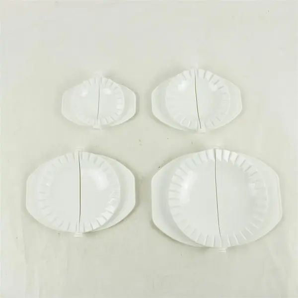Lot of 4 Medium White Plastic Dumpling Presses Open Box New