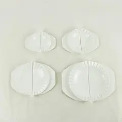 Lot of 4 Medium White Plastic Dumpling Presses Open Box New