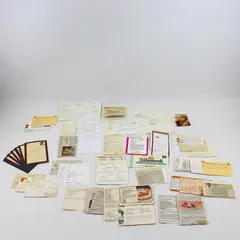 Lot Handwritten Typed and Cutout Recipe Cards Paper Ephemera