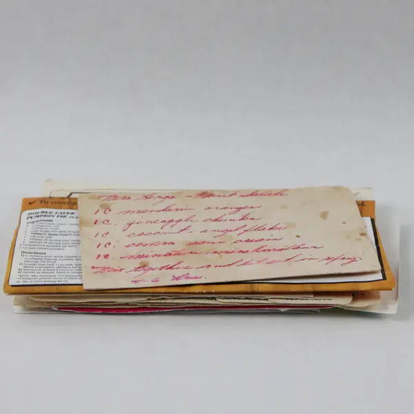 Lot Handwritten Typed and Cutout Recipe Cards Paper Ephemera