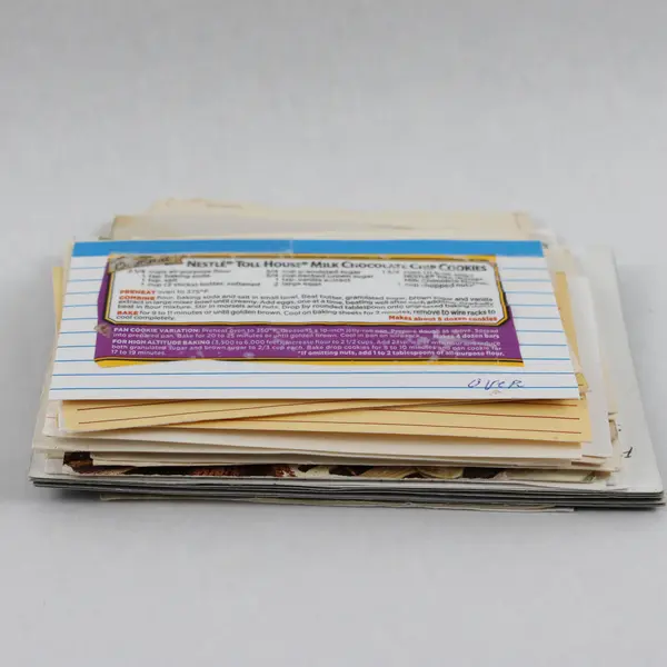 Lot Handwritten Typed and Cutout Recipe Cards Paper Ephemera