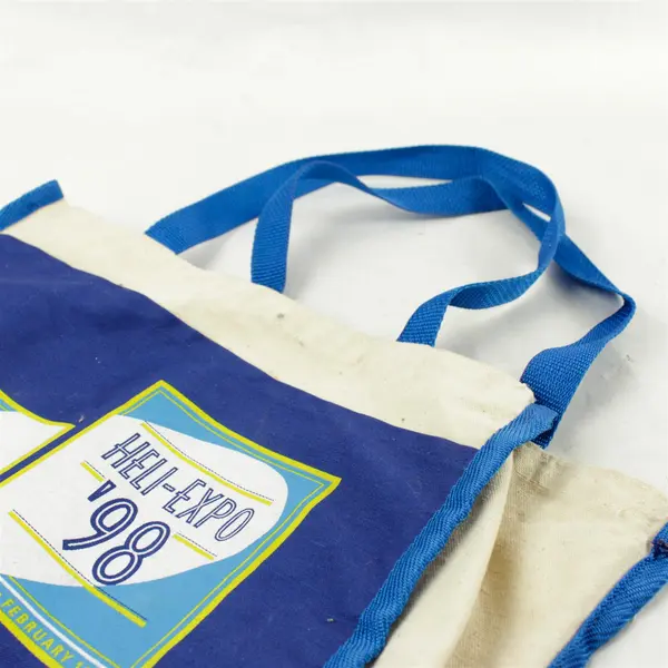 50th Heli-Expo 1998 Allison Blue White Canvas Tote Bag Shoulder