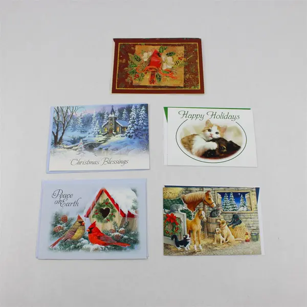 Lot of 20 Christmas Holiday Winter Greeting Cards with Envelopes
