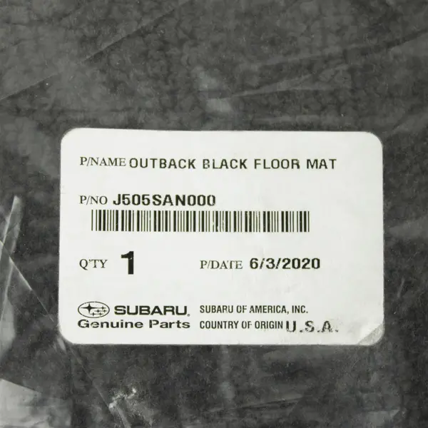 New OEM Subaru Outback Floor Mats Set of 4 2020-2025 J505SAN000