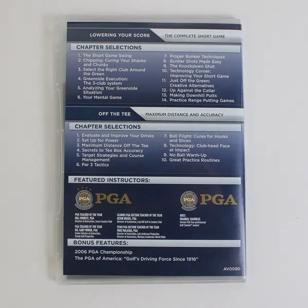 PGA Golf Instruction Video Series (DVD, 2006) Lower Your Score/Off The Tee