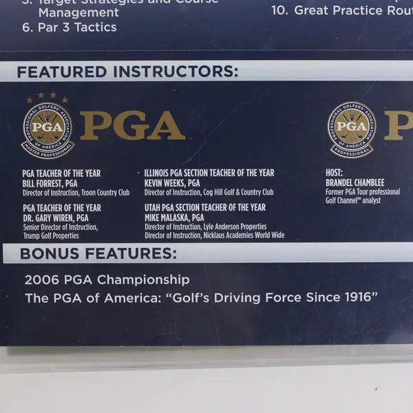 PGA Golf Instruction Video Series (DVD, 2006) Lower Your Score/Off The Tee