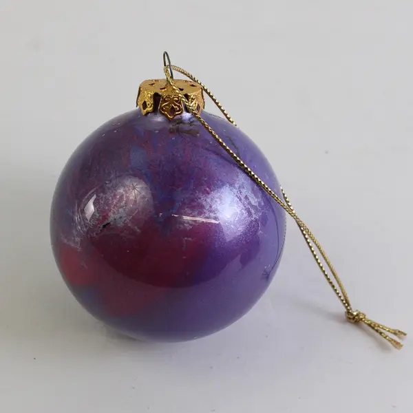 Lot of 7 Purple/Pink Hanging Christmas Ball Ornaments 2 Frosted