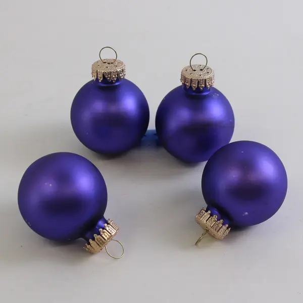 Lot of 7 Purple/Pink Hanging Christmas Ball Ornaments 2 Frosted