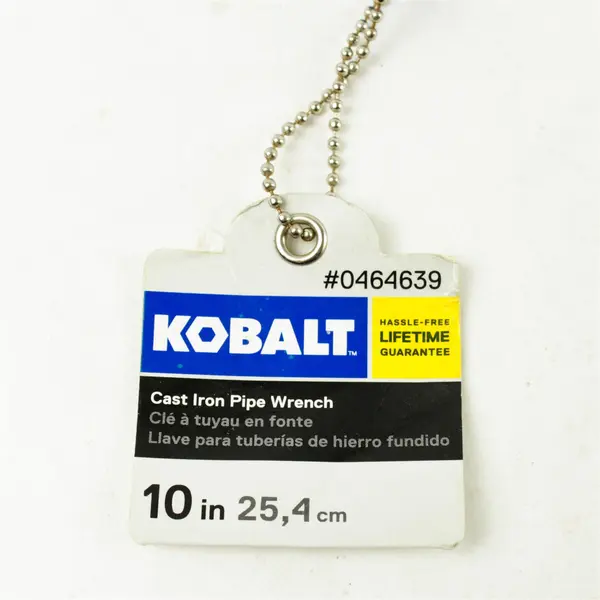 Kobalt 10" Heavy Duty Pipe Wrench Compact 10in Plumbing New