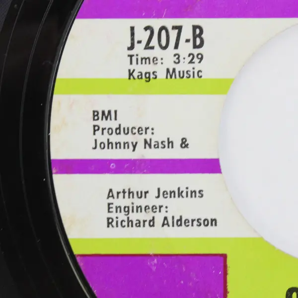 Johnny Nash Cupid / Hold Me Tight JAD J-207 45 Record