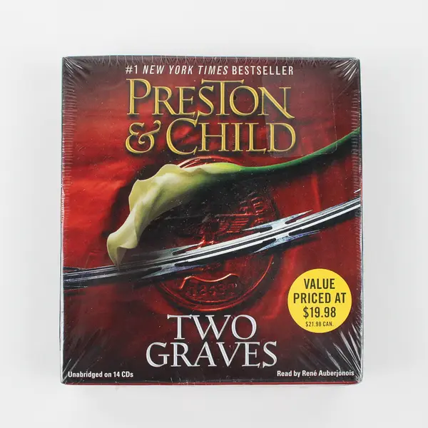Two Graves By Preston & Child Read By Rene Auberjonois (Audiobook, CDs) New