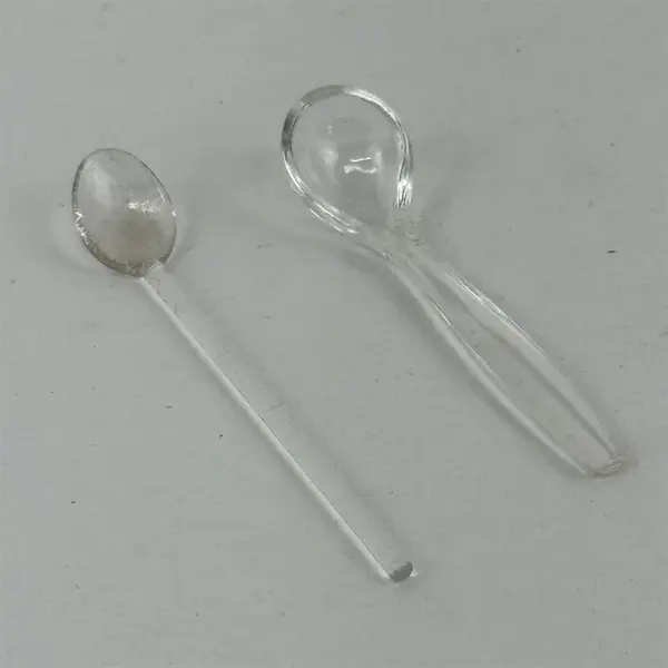 Lot of 2 Miniature Plastic Salt Dip Spoons