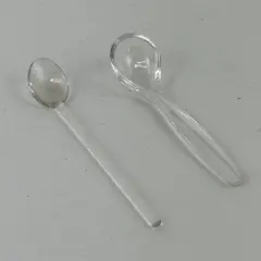 Lot of 2 Miniature Plastic Salt Dip Spoons