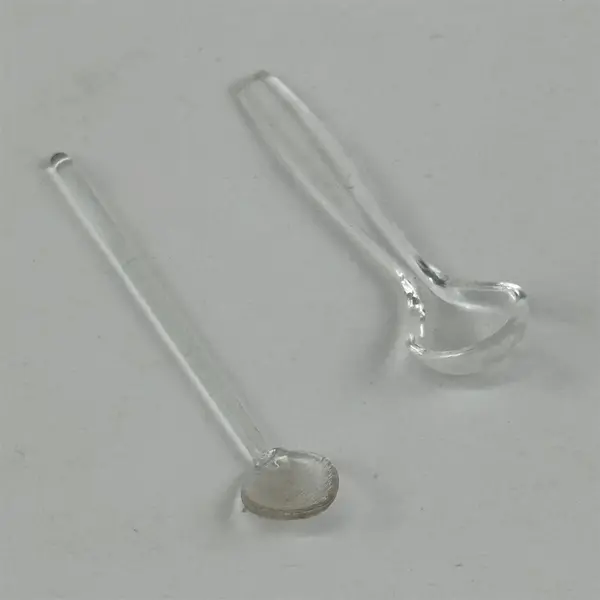 Lot of 2 Miniature Plastic Salt Dip Spoons