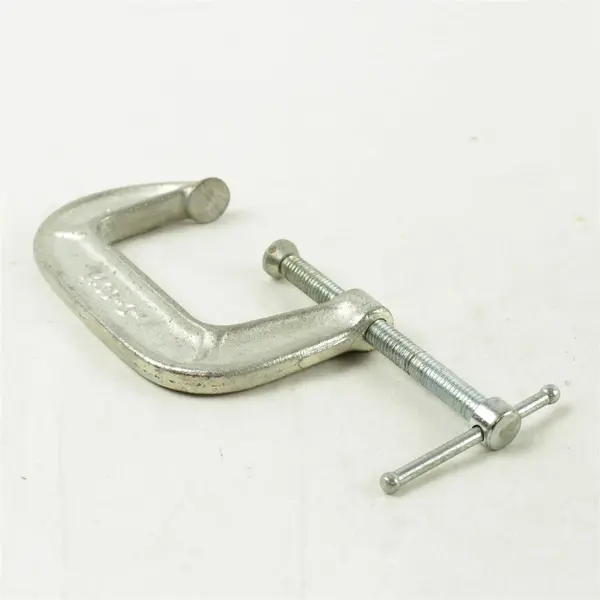 Lot of 6 C-Clamps 3 Large 3 Small Metal Clamps Carpentry