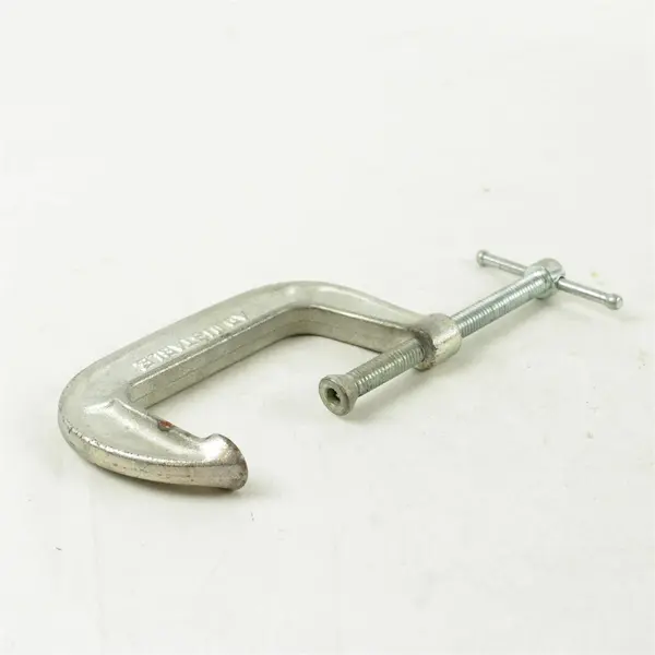 Lot of 6 C-Clamps 3 Large 3 Small Metal Clamps Carpentry