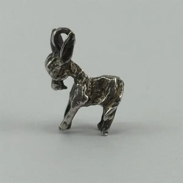 Vintage Sterling Silver Donkey Pendant Or Charm