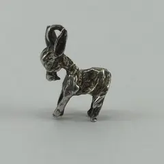 Vintage Sterling Silver Donkey Pendant Or Charm