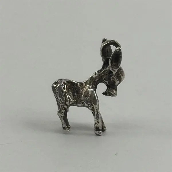 Vintage Sterling Silver Donkey Pendant Or Charm