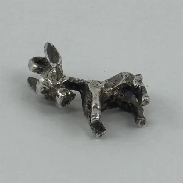Vintage Sterling Silver Donkey Pendant Or Charm