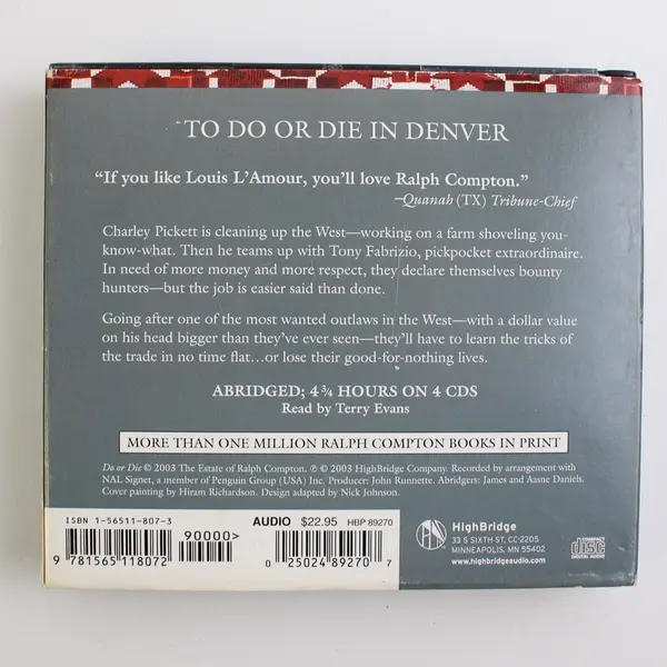 Do Or Die By David Robbins Read By Terry Evans (Audio Book, CDs, 4 Disc, 2003)