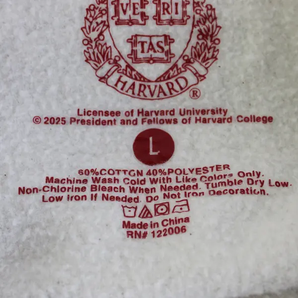 Harvard University Light Heather Gray Pullover Sweatshirt Women's Large