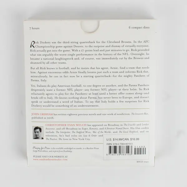 Playing For Pizza By John Grisham Read By Christopher Evan Welch (CDs, 6 Disc)