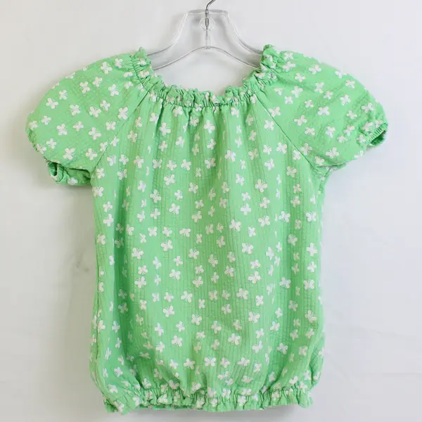 365 Kids from Garanimals Butterfly Pattern Green Top Girls' Size 8