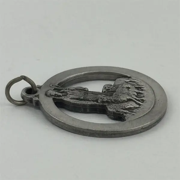 Vtg Robert Schuller Good Shepherd Keep On Believing  Pewter Pendant