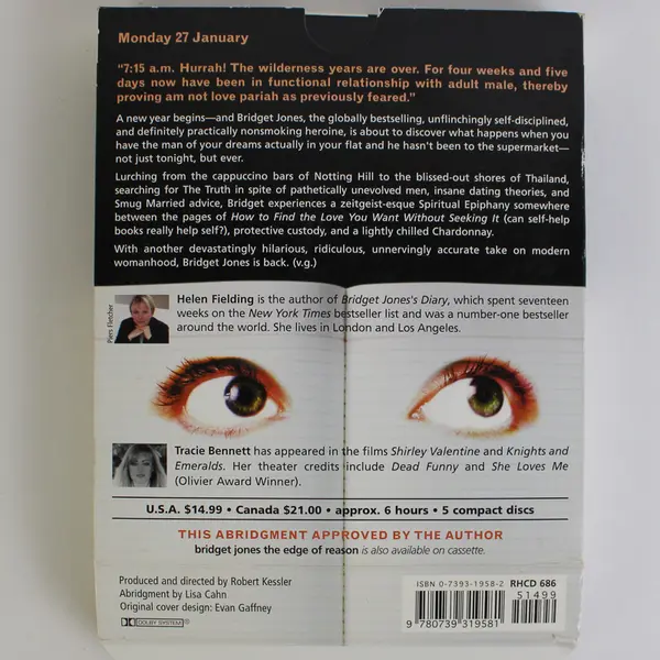 Bridget Jones: The Edge of Reason By Helen Fielding (Audio Book, CDs, 5 Disc)
