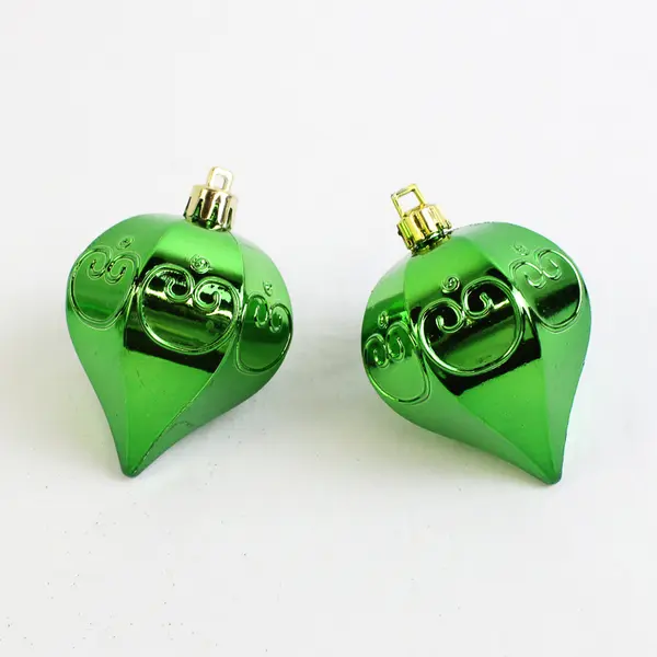 Lot of 10 Vintage Green Shatter-proof Christmas Hanging Balls