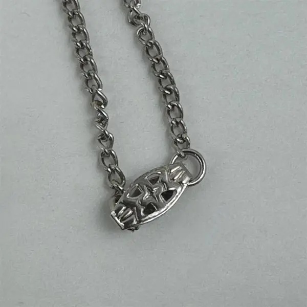 Mother Of Pearl Inlay Bible Pendant Necklace 18"