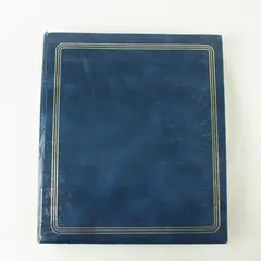 Dark Blue 80-Page Photo Album 12x10 Used Discolored Pages Keepsake