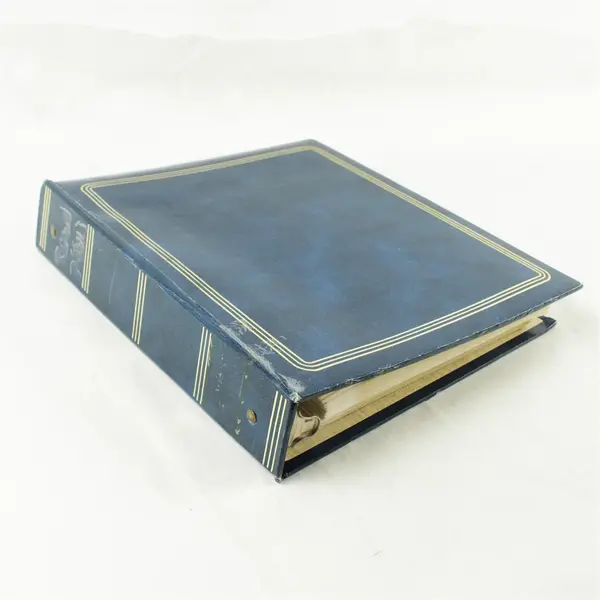 Dark Blue 80-Page Photo Album 12x10 Used Discolored Pages Keepsake