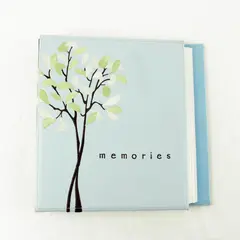 Blue "Memories" Photo Album Holds 200 Photos 9.5x9.5