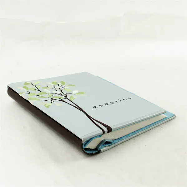 Blue "Memories" Photo Album Holds 200 Photos 9.5x9.5