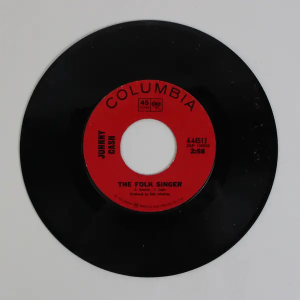 Johnny Cash Columbia 44513 Folsom Prison Blues/ The Folk Singer