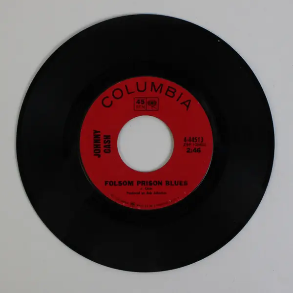 Johnny Cash Columbia 44513 Folsom Prison Blues/ The Folk Singer